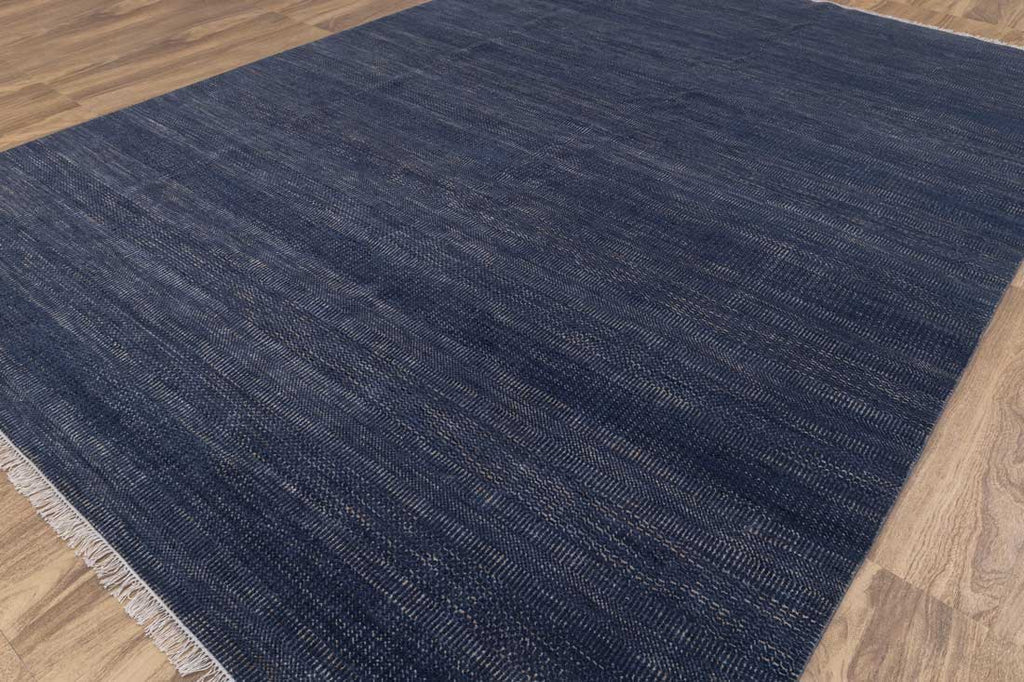 Luxury - Venice Blue Gold Wool & Bamboo Silk Hand Knotted Premium Carpet