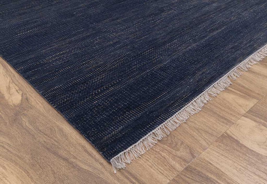 Luxury - Venice Blue Gold Wool & Bamboo Silk Hand Knotted Premium Carpet