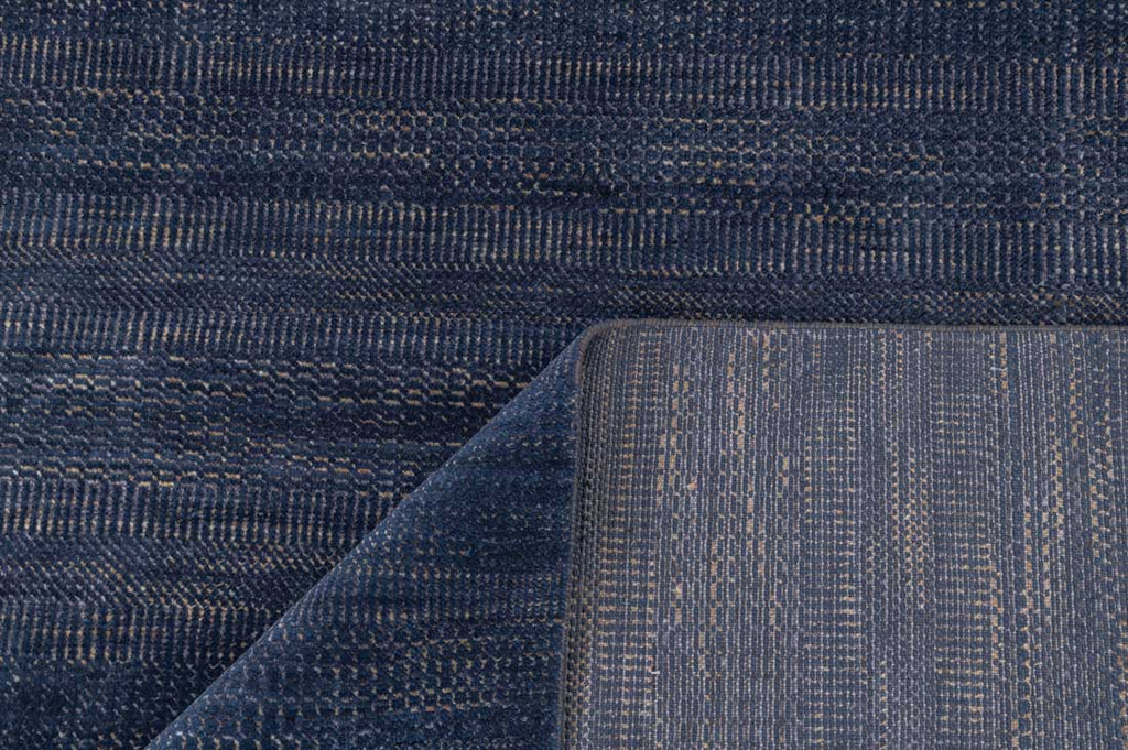 Luxury - Venice Blue Gold Wool & Bamboo Silk Hand Knotted Premium Carpet