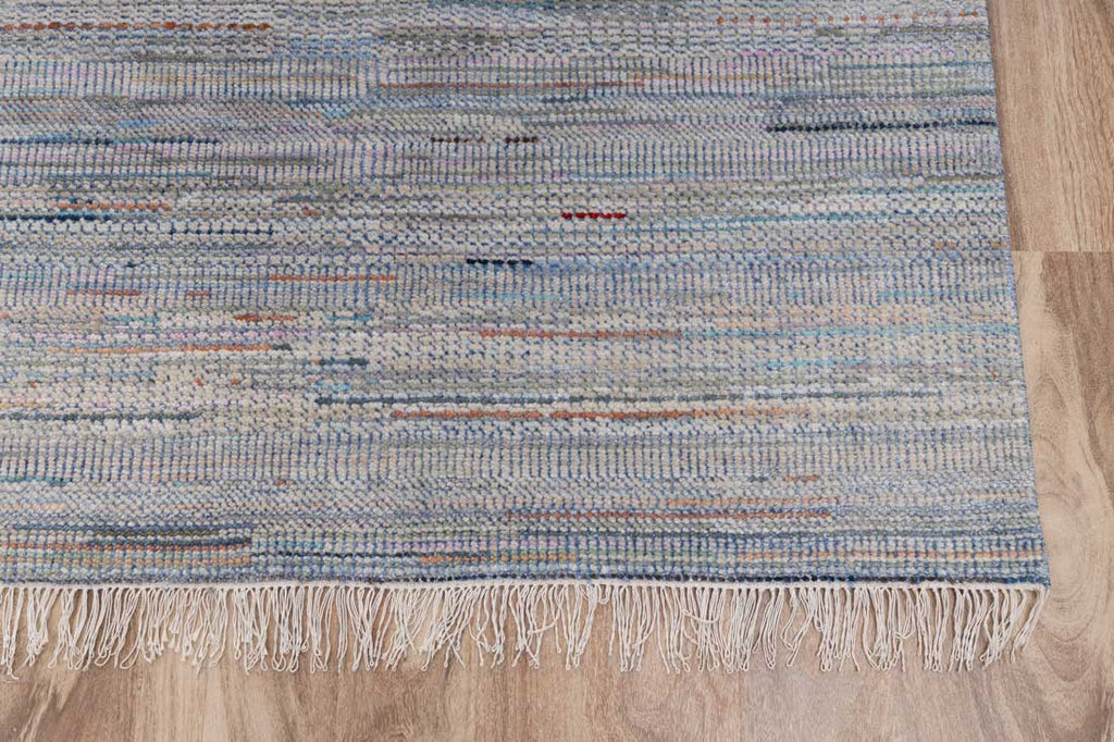 Luxury - Lake Grey Multi Wool & Bamboo Silk Hand Knotted Premium Carpet