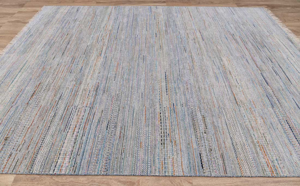 Luxury - Lake Grey Multi Wool & Bamboo Silk Hand Knotted Premium Carpet