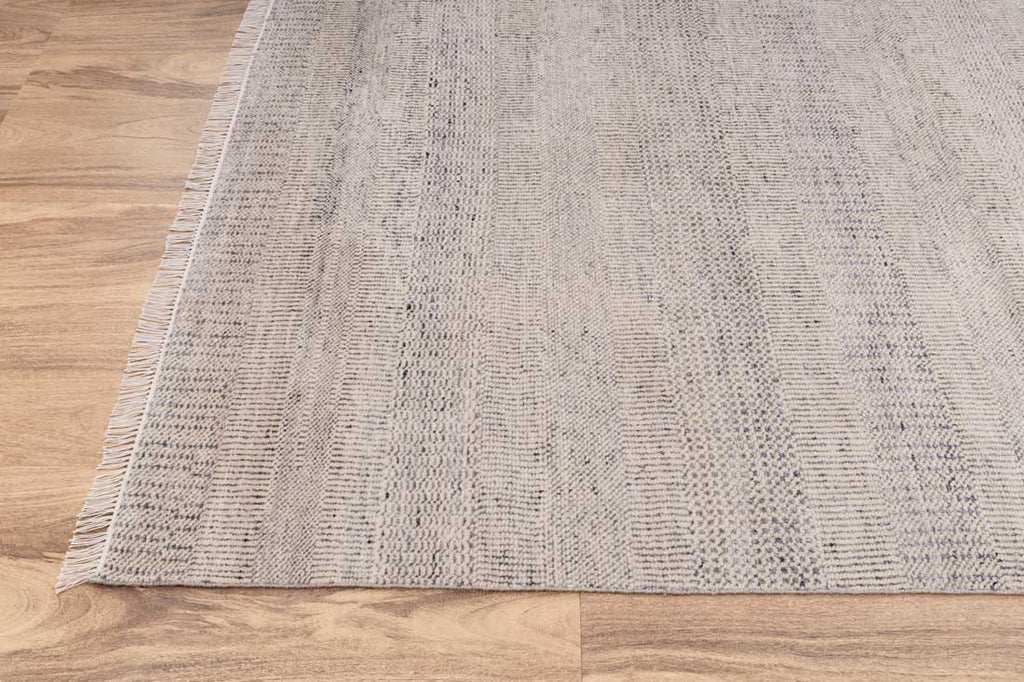 Luxury - Larkspur Grey Charcoal Wool & Bamboo Silk Hand Knotted Premium Carpet