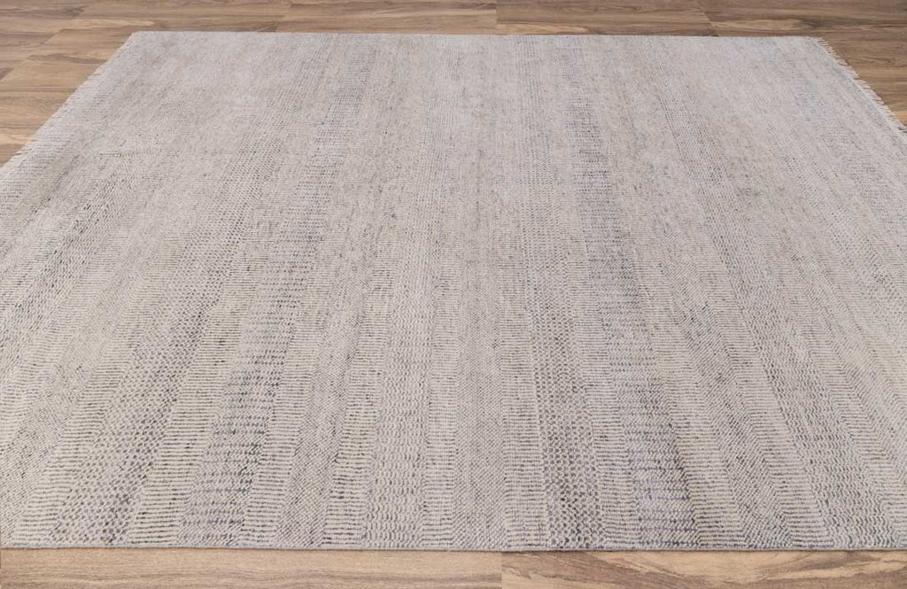 Luxury - Larkspur Grey Charcoal Wool & Bamboo Silk Hand Knotted Premium Carpet