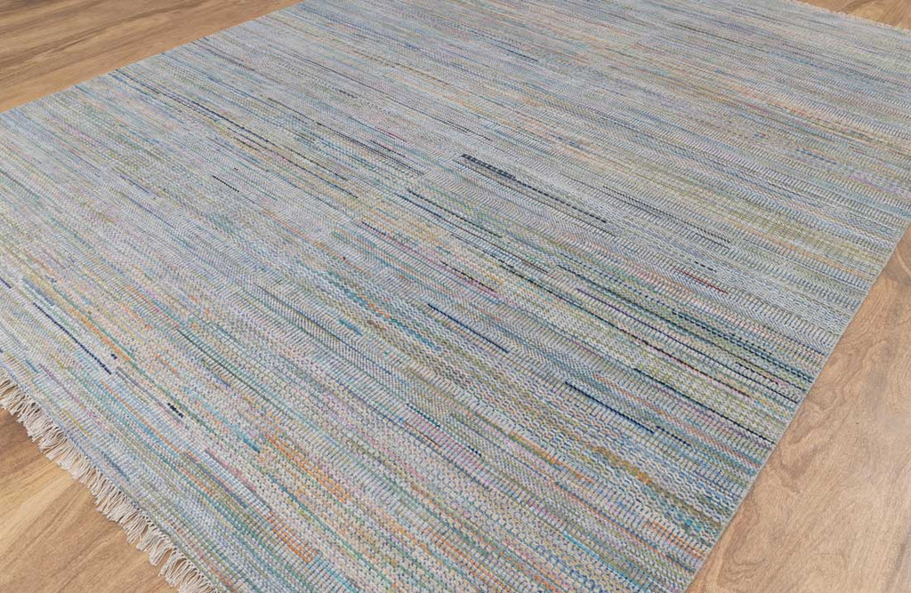 Luxury - Rancjo Grey Multi Wool & Bamboo Silk Hand Knotted Premium Carpet