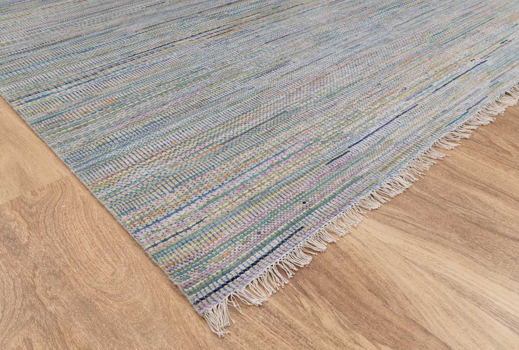 Luxury - Rancjo Grey Multi Wool & Bamboo Silk Hand Knotted Premium Carpet