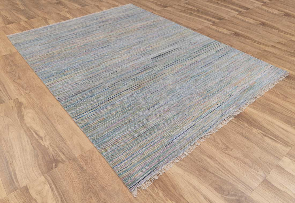 Luxury - Rancjo Grey Multi Wool & Bamboo Silk Hand Knotted Premium Carpet