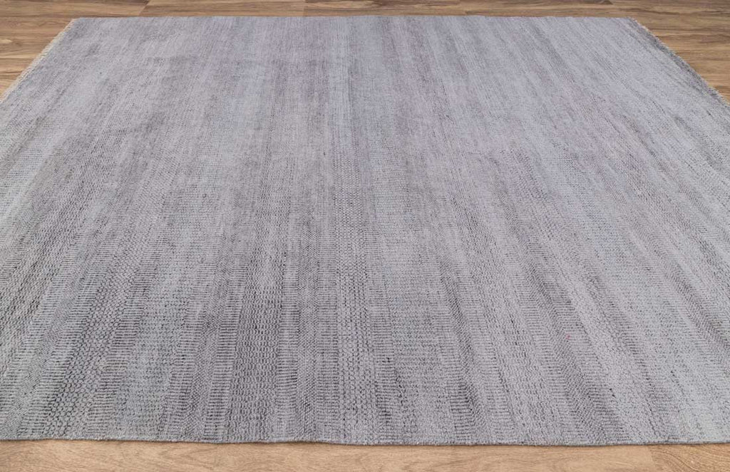 Luxury - Vlad Grey Silver Wool & Bamboo Silk Hand Knotted Premium Carpet