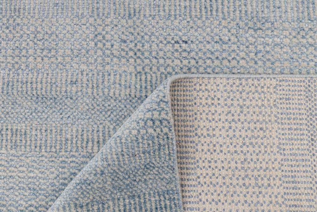 Luxury - Colorado Grey Blue Wool & Bamboo Silk Hand Knotted Premium Carpet