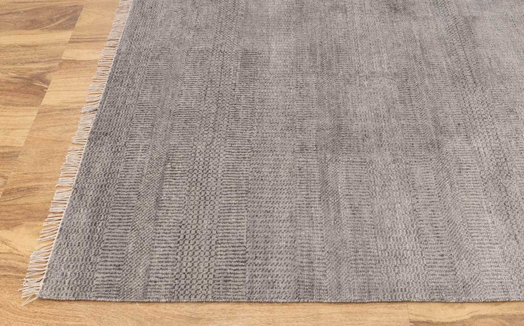 Luxury - Coco Grey Wool & Bamboo Silk Hand Knotted Premium Carpet