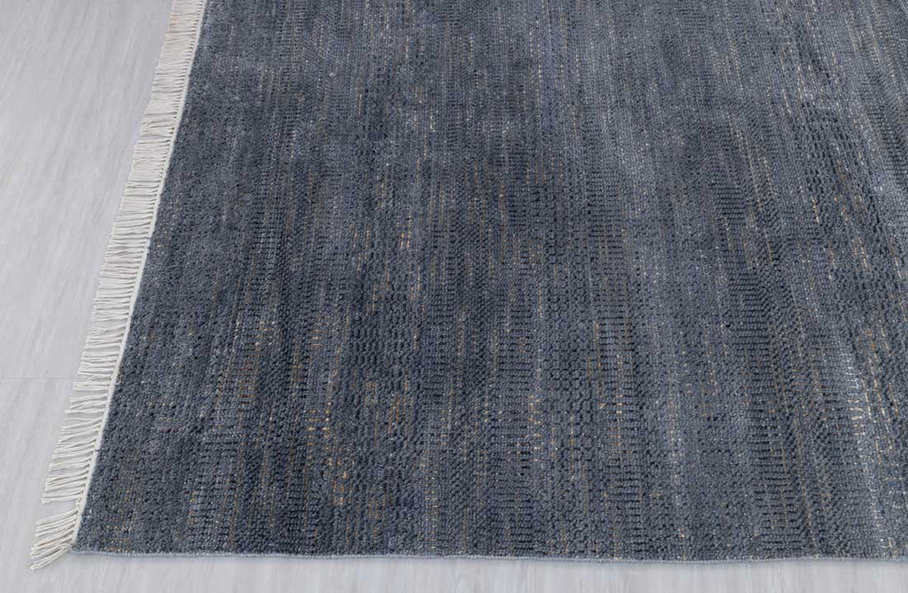 Luxury - Meadow Grey Gold Wool & Bamboo Silk Hand Knotted Premium Carpet