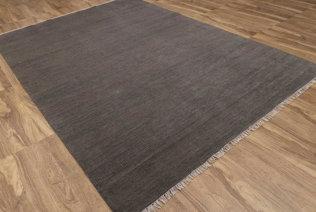 Luxury - Brega Grey Silver Wool & Bamboo Silk Hand Knotted Premium Carpet