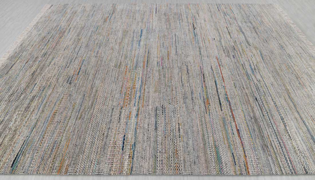 Luxury - Himalaya Grey Multi Wool & Bamboo Silk Hand Knotted Premium Carpet