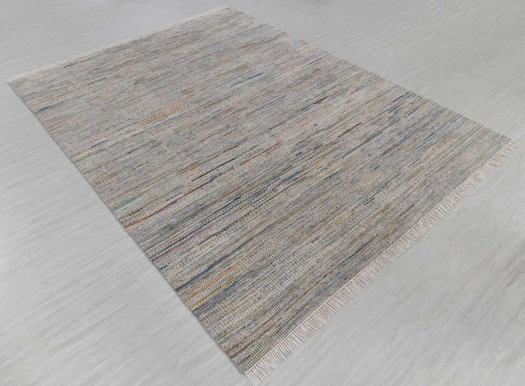 Luxury - Himalaya Grey Multi Wool & Bamboo Silk Hand Knotted Premium Carpet