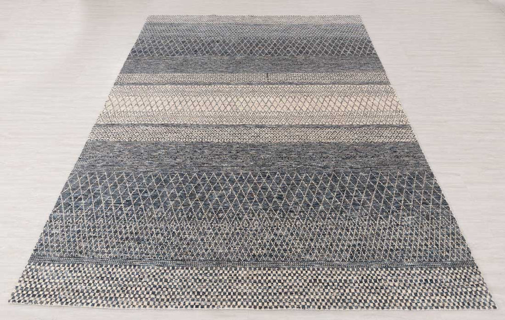 Luxury - Penni Grey Beige Wool & Bamboo Silk Hand Knotted Premium Carpet