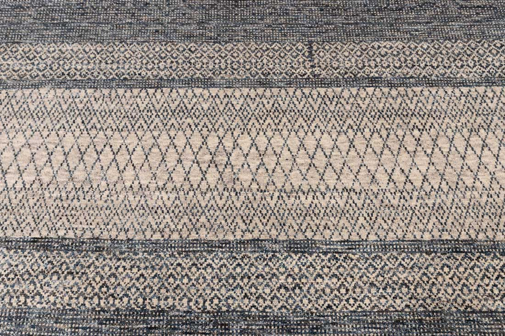 Luxury - Penni Grey Beige Wool & Bamboo Silk Hand Knotted Premium Carpet