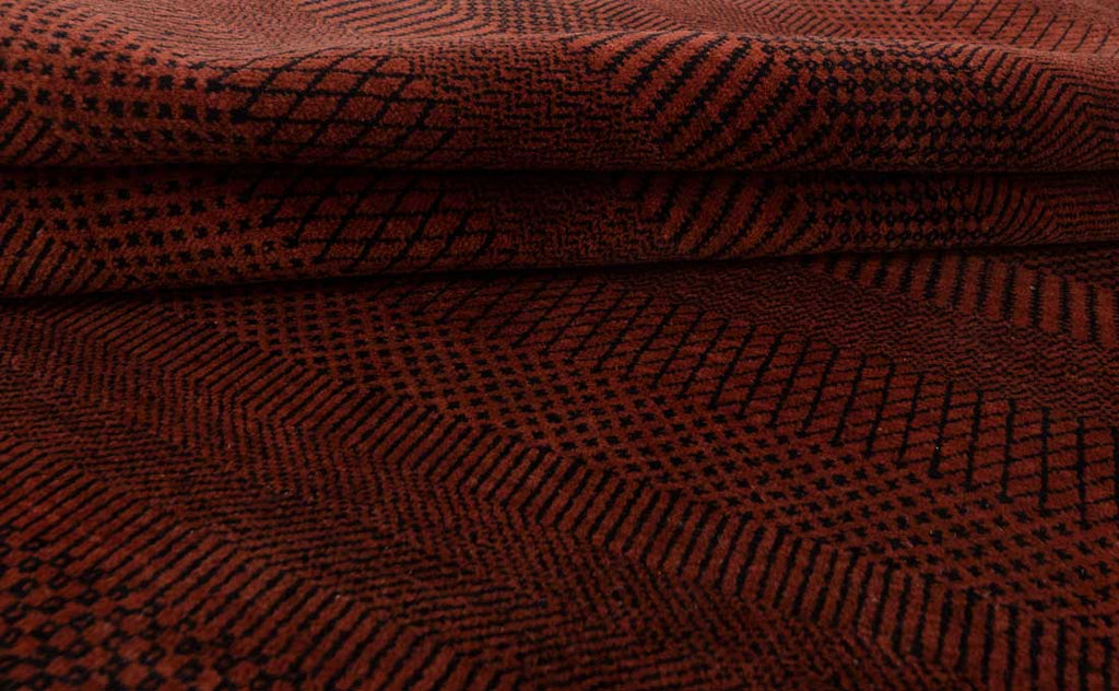 Luxury - Rosewood Red Charcoal Wool & Bamboo Silk Hand Knotted Premium Carpet