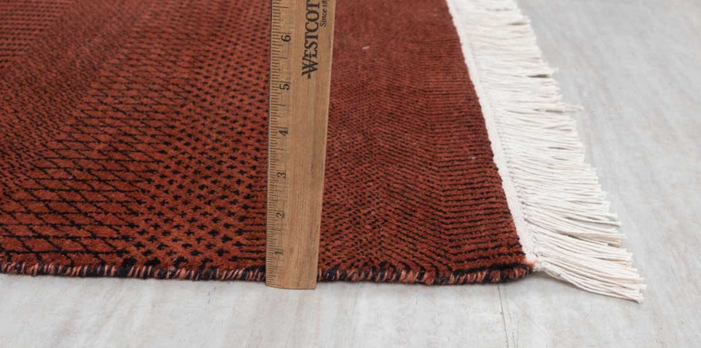 Luxury - Rosewood Red Charcoal Wool & Bamboo Silk Hand Knotted Premium Carpet