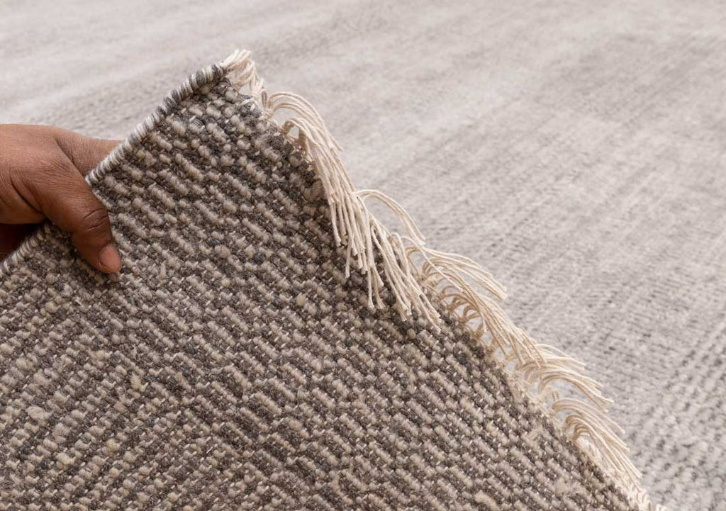 Luxury - Coco Grey Wool & Bamboo Silk Hand Knotted Premium Carpet