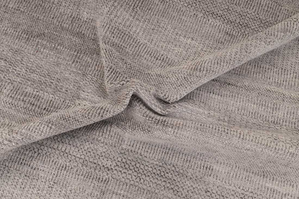 Luxury - Coco Grey Wool & Bamboo Silk Hand Knotted Premium Carpet