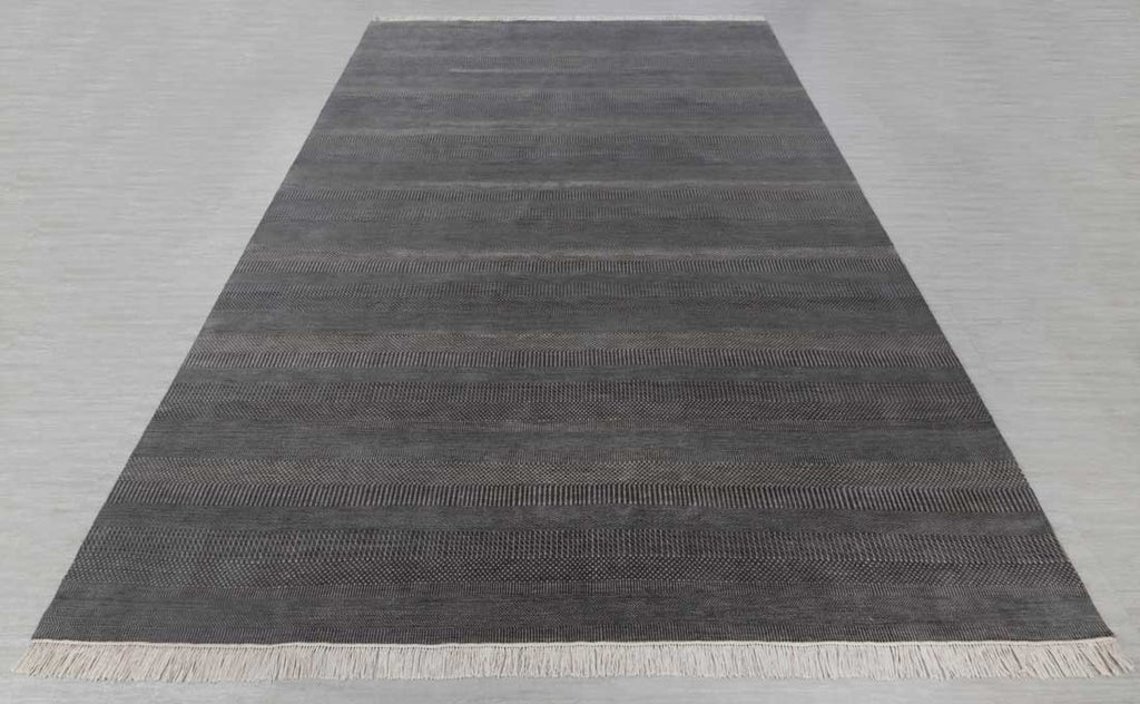 Luxury - Marble Grey Beige Wool & Bamboo Silk Hand Knotted Premium Carpet