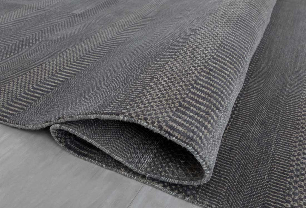 Luxury - Marble Grey Beige Wool & Bamboo Silk Hand Knotted Premium Carpet