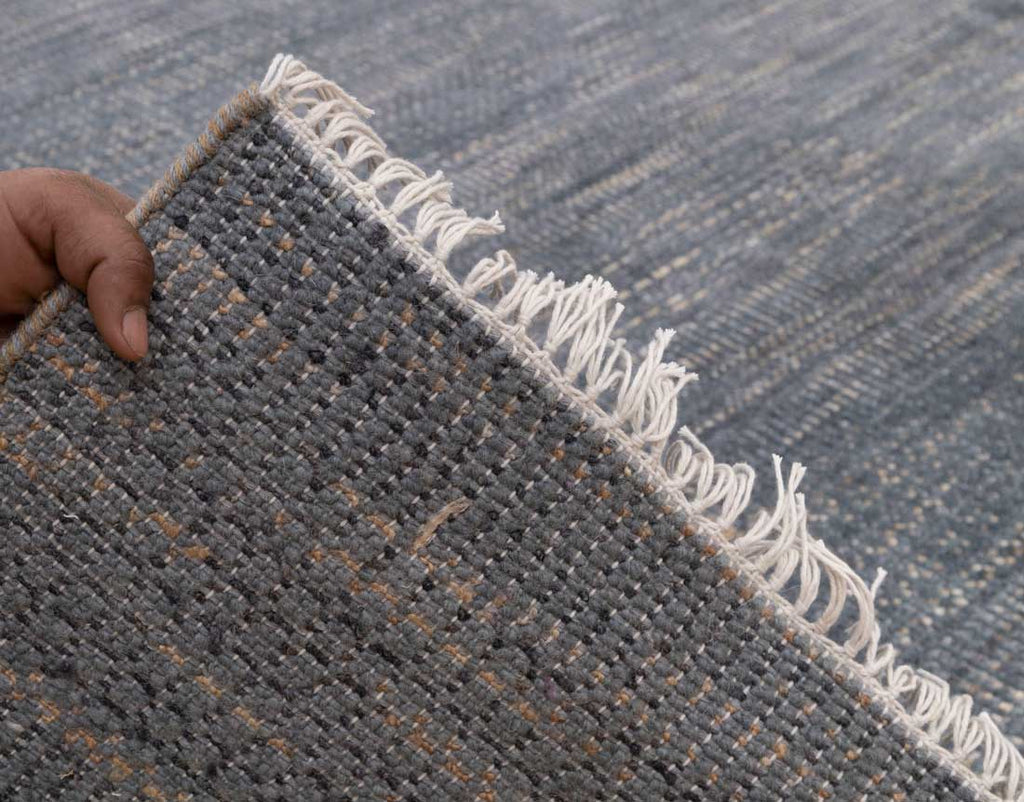 Luxury - Oak Grey Gold Wool & Bamboo Silk Hand Knotted Premium Carpet