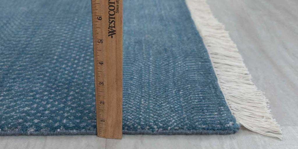 Luxury - Soho Blue Grey Wool & Bamboo Silk Hand Knotted Premium Carpet