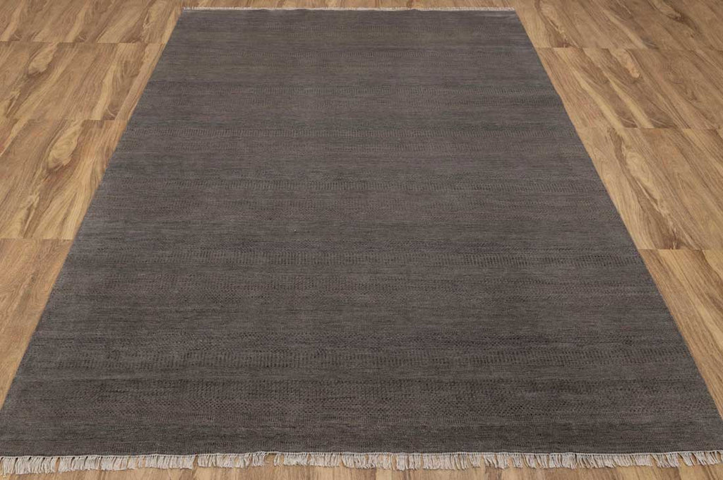 Luxury - Brega Grey Silver Wool & Bamboo Silk Hand Knotted Premium Carpet