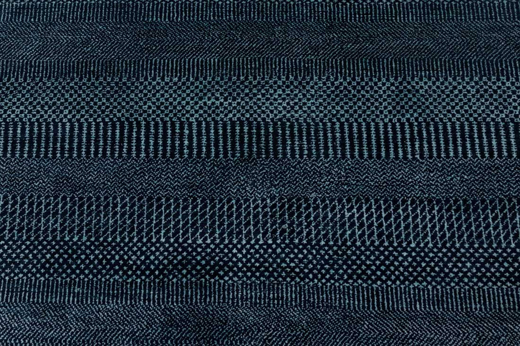 Luxury - Juniper Blue Wool & Bamboo Silk Hand Knotted Premium Carpet