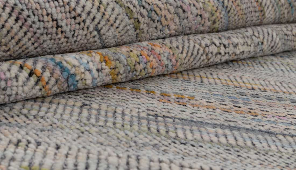 Luxury - Himalaya Grey Multi Wool & Bamboo Silk Hand Knotted Premium Carpet