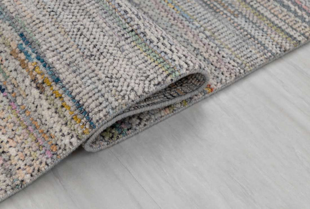 Luxury - Himalaya Grey Multi Wool & Bamboo Silk Hand Knotted Premium Carpet