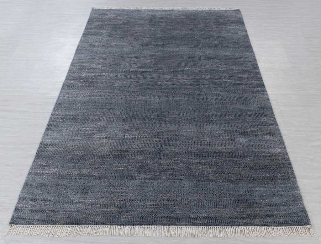 Luxury - Meadow Grey Gold Wool & Bamboo Silk Hand Knotted Premium Carpet