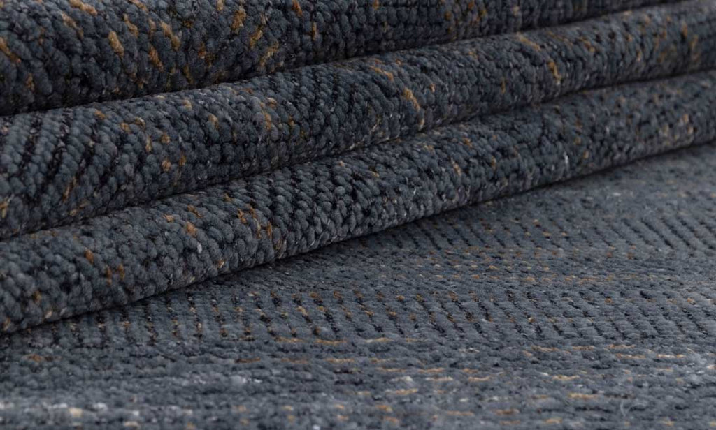 Luxury - Meadow Grey Gold Wool & Bamboo Silk Hand Knotted Premium Carpet