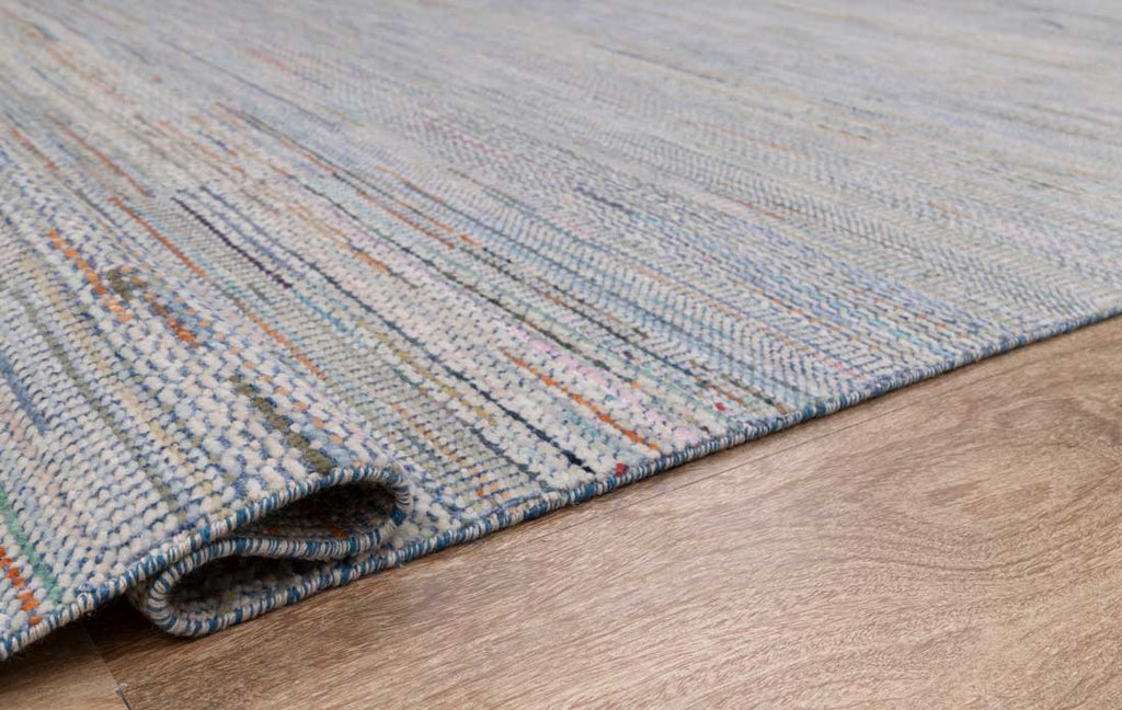 Luxury - Lake Grey Multi Wool & Bamboo Silk Hand Knotted Premium Carpet