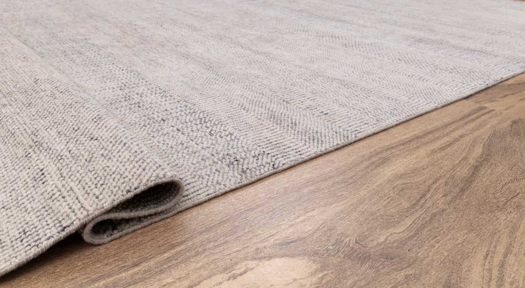 Luxury - Larkspur Grey Charcoal Wool & Bamboo Silk Hand Knotted Premium Carpet