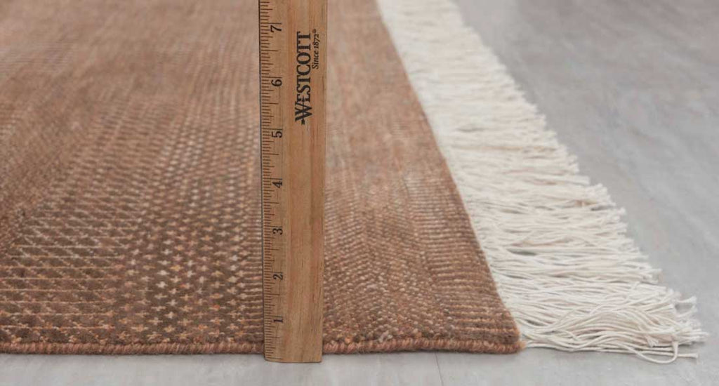 Luxury - Elmore Brown Rust Wool & Bamboo Silk Hand Knotted Premium Carpet