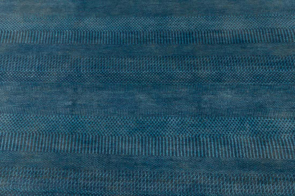 Luxury - Crissy Blue Grey Wool & Bamboo Silk Hand Knotted Premium Carpet