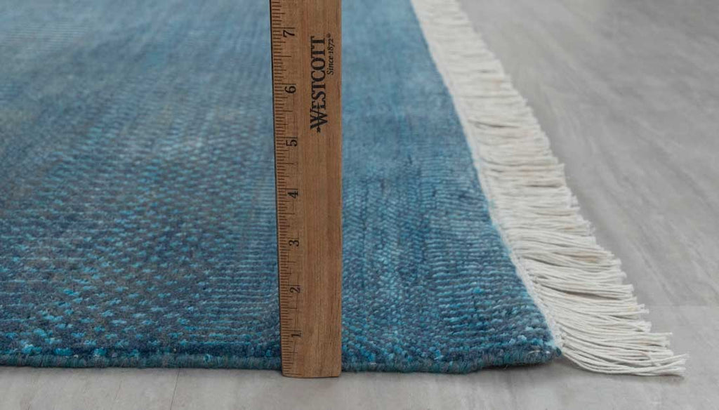 Luxury - Crissy Blue Grey Wool & Bamboo Silk Hand Knotted Premium Carpet