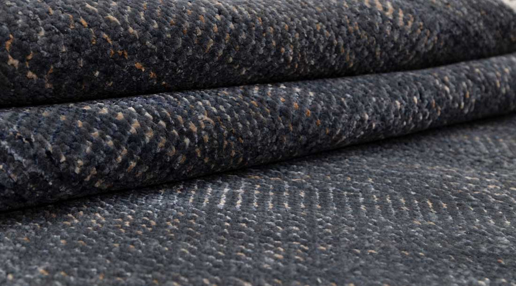 Luxury - Greenwich Blue Gold Wool & Bamboo Silk Hand Knotted Premium Carpet