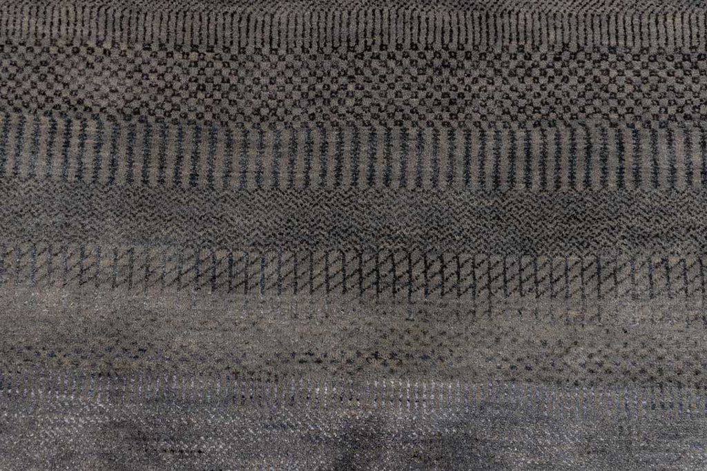 Luxury - Emily Grey Silver Wool & Bamboo Silk Hand Knotted Premium Carpet