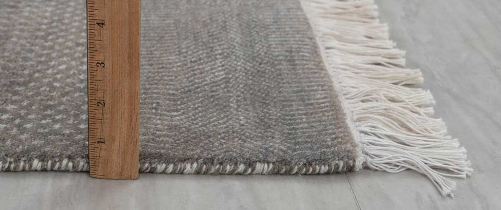 Luxury - Sunray Brown Grey Wool & Bamboo Silk Hand Knotted Premium Carpet