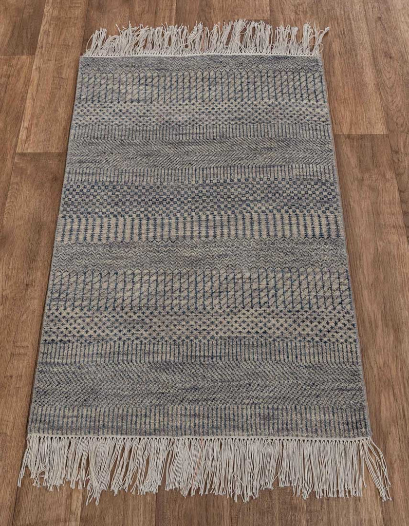 Luxury - Lauren Brown Grey Wool & Bamboo Silk Hand Knotted Premium Carpet