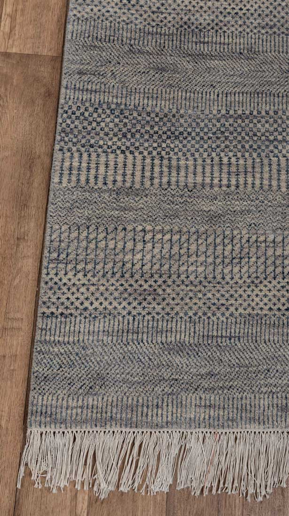 Luxury - Lauren Brown Grey Wool & Bamboo Silk Hand Knotted Premium Carpet