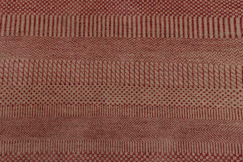 Luxury - Channels Camel Red Wool & Bamboo Silk Hand Knotted Premium Carpet