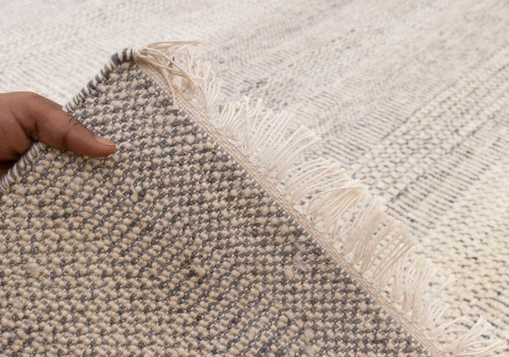 Luxury - Celestine Beige Silver Wool & Bamboo Silk Hand Knotted Premium Carpet
