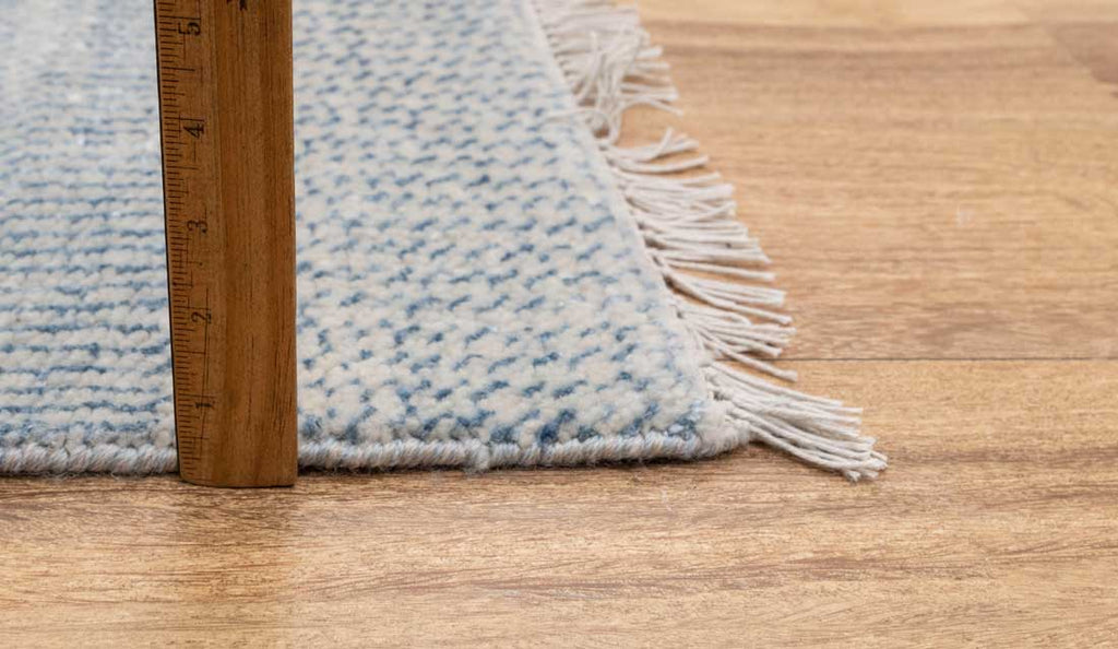 Luxury - Colorado Grey Blue Wool & Bamboo Silk Hand Knotted Premium Carpet