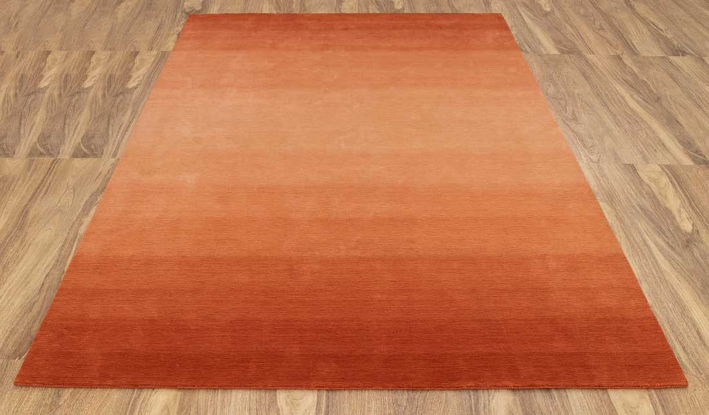 Luxury - Ombre Ra Orange New Zealand Wool Hand Loom Premium Carpet