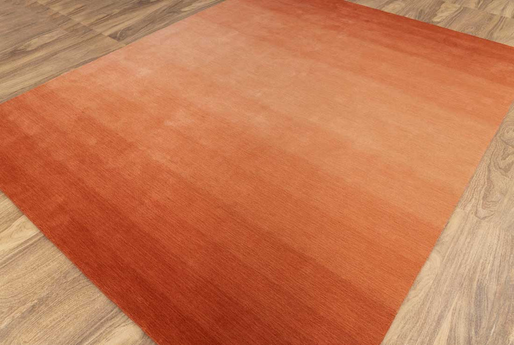 Luxury - Ombre Ra Orange New Zealand Wool Hand Loom Premium Carpet