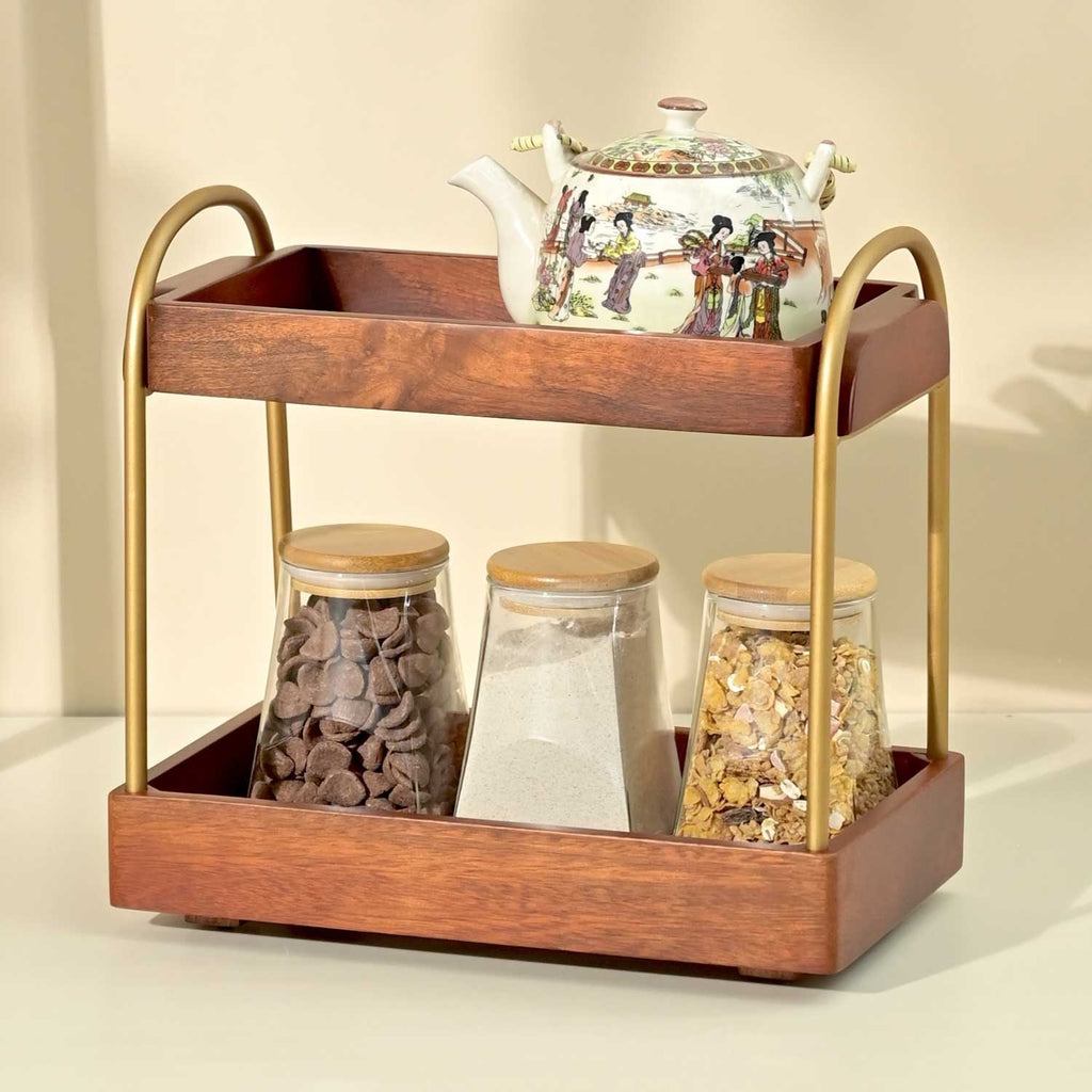 Solid Wood Casa Duo Organizer from Mahogany Collection