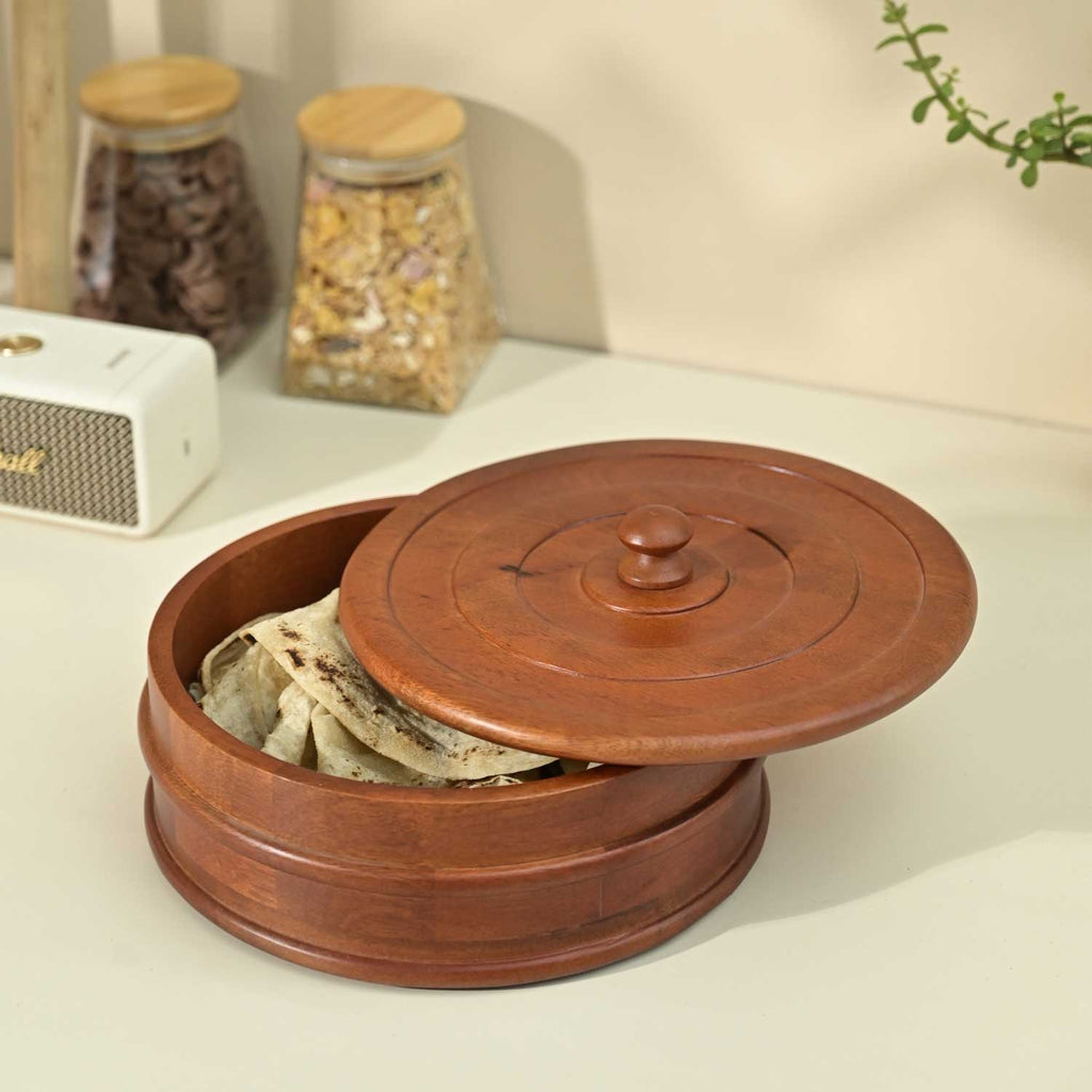 Solid Wood Vintage Roti Box from Mahogany Collection